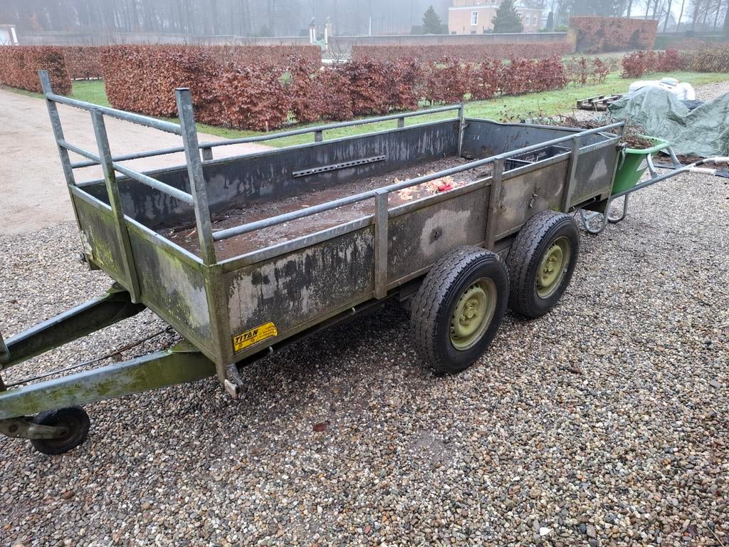 Hapert tandemasser aanhanger met kenteken - opknapper, Ophalen of Verzenden, Gebruikt