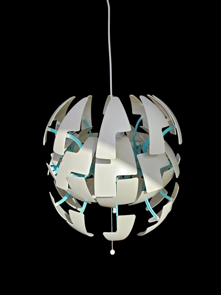 IKEA PS 2014 Hanglamp - Wit/Turquoise - Modern Design, Ophalen, Contact.nl@ikea.com, Modern, Scandinavisch, Design, Zo goed als nieuw