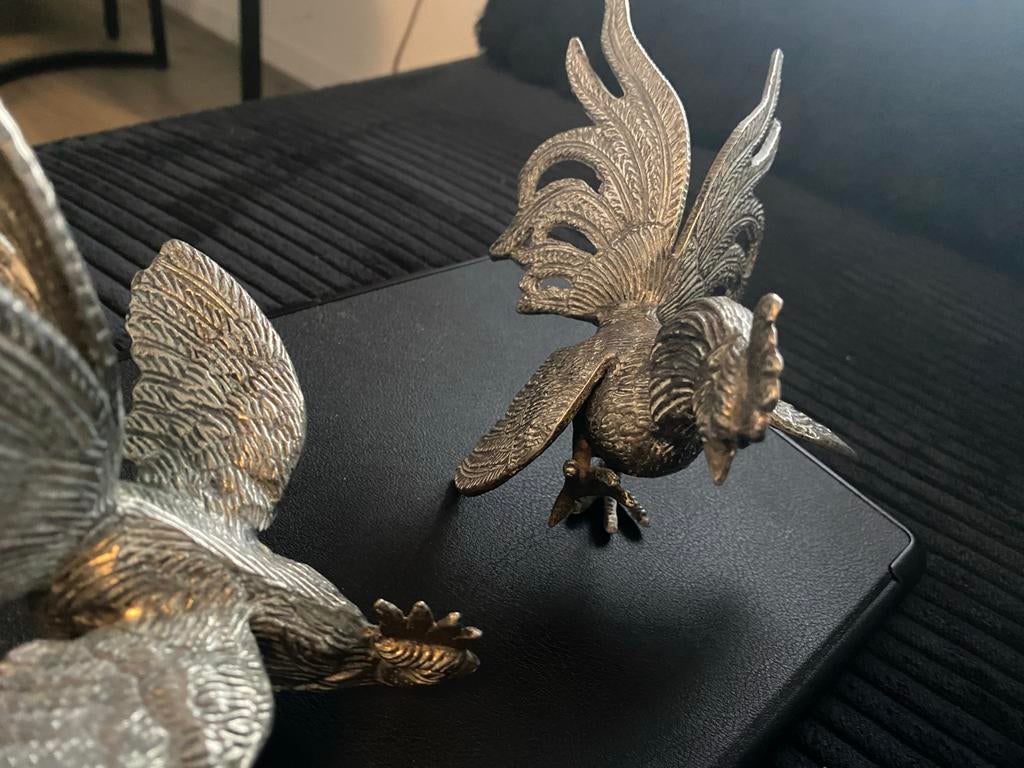 Set verzilverde messing Kemphanen tafelstukken jaren '50, Ophalen of Verzenden