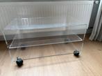 Roche Bobois Space-Age Plexiglas Salontafel/Trolley, Kunststof, Gebruikt, Minder dan 50 cm, Rechthoekig