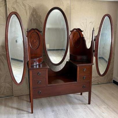 Antieke Engelse kaptafel/toilettafel, Antiek en Kunst, Ophalen