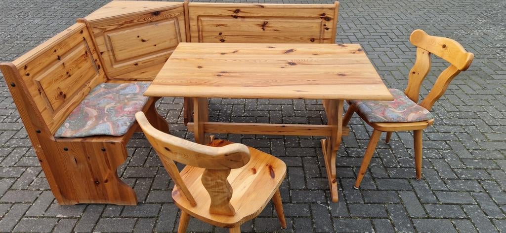 Robust Massief Oostenrijkse Eethoek Duitse zithoek hoekbank, Ophalen, Gebruikt, Stof, Oostenrijkse Duitse Stijl Eethoek zithoek hoekbank