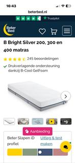 Nieuwe in plastic B bright  Silver matras 90x200 metgarantie, 90 cm, Eenpersoons, Nieuw, Ophalen of Verzenden