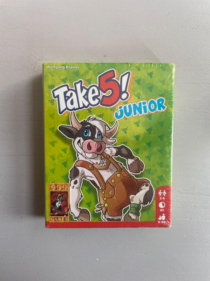 Take 5! Junior (in plastic), Hobby en Vrije tijd, Gezelschapsspellen | Kaartspellen, Nieuw, Een of twee spelers, Drie of vier spelers