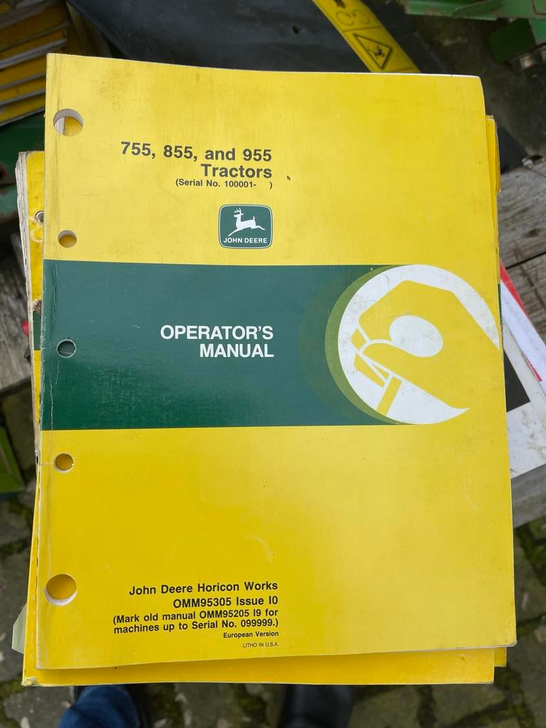 John Deere 755/855/955 Tractoren Gebruikershandleiding, Ophalen of Verzenden, Gelezen