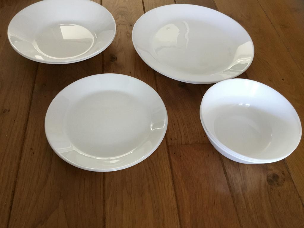 Ikea 12 delig servies, borden, mokken, schaaltjes., Huis en Inrichting, Keuken | Servies, Zo goed als nieuw, Overige stijlen, Ophalen