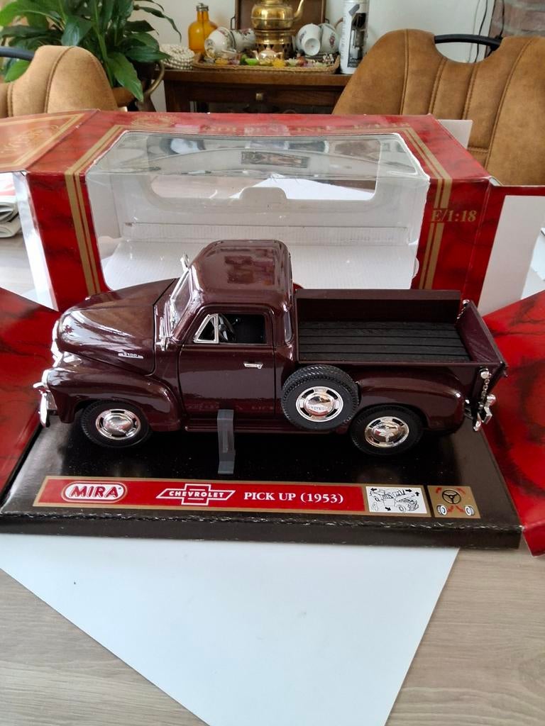 Mira Chevrolet Pick Up (1953) modelauto, Ophalen, Zo goed als nieuw, Auto, Overige merken