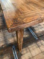 Stoere Landelijke Teak Eettafel tafel, Huis en Inrichting, Tafels | Eettafels, Ophalen, Gebruikt, 100 tot 150 cm, Teakhout