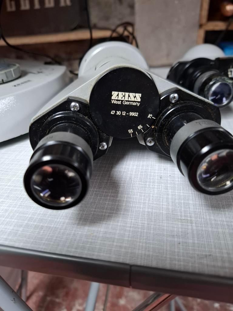 Twee Zeiss binoculaire koppen met Kpl 12,5x W oculairs, Audio, Tv en Foto, Ophalen of Verzenden, Minder dan 400x