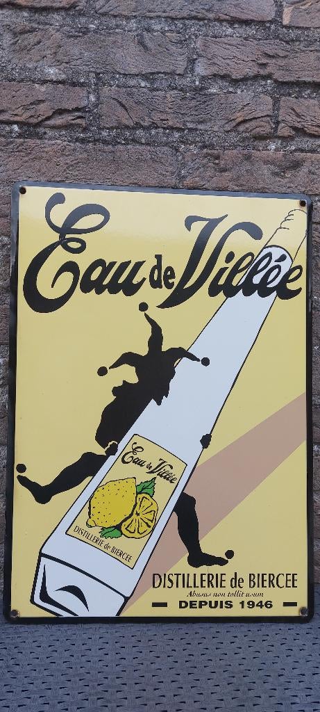 Emaillebord Eau de Villée (Emaillerie Belge), Ophalen of Verzenden, Nieuw, Reclamebord
