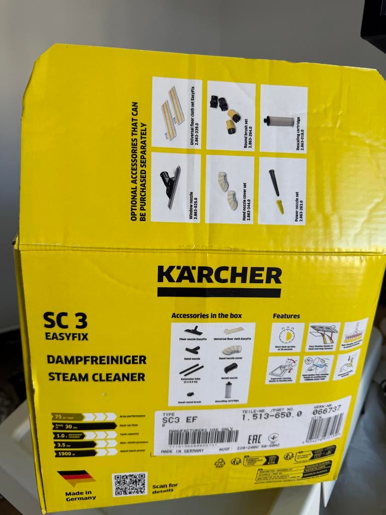 Kärcher SC 3 EasyFix stoomreiniger - Zo goed als nieuw, Ophalen, Zo goed als nieuw