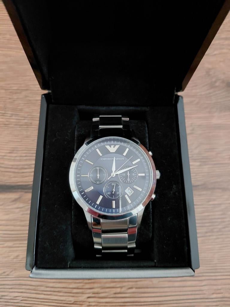 Armani Horloge - Incl. Doosje, Certificaat, Extra Schakels, Staal, Polshorloge, Zo goed als nieuw, Ophalen