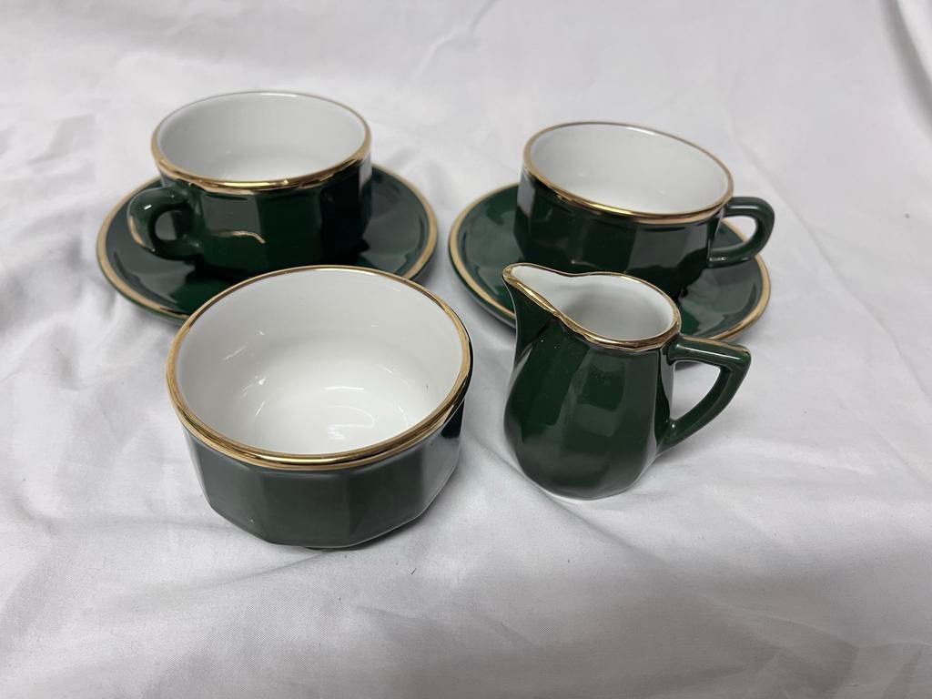 Vintage Apilco Bistro servies, Gebruikt, Ophalen of Verzenden, Overige stijlen, Kop(pen) en/of Schotel(s)