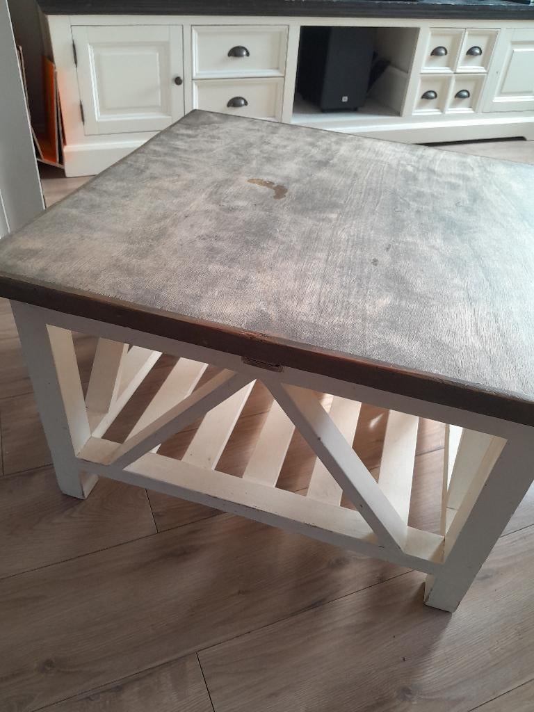 Salontafel opknapper, Huis en Inrichting, Tafels | Salontafels, Ophalen, Gebruikt, 100 tot 150 cm, Vierkant