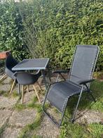 Tuinset klein, ligstoel en bbq, Ophalen, Gebruikt, Kunststof