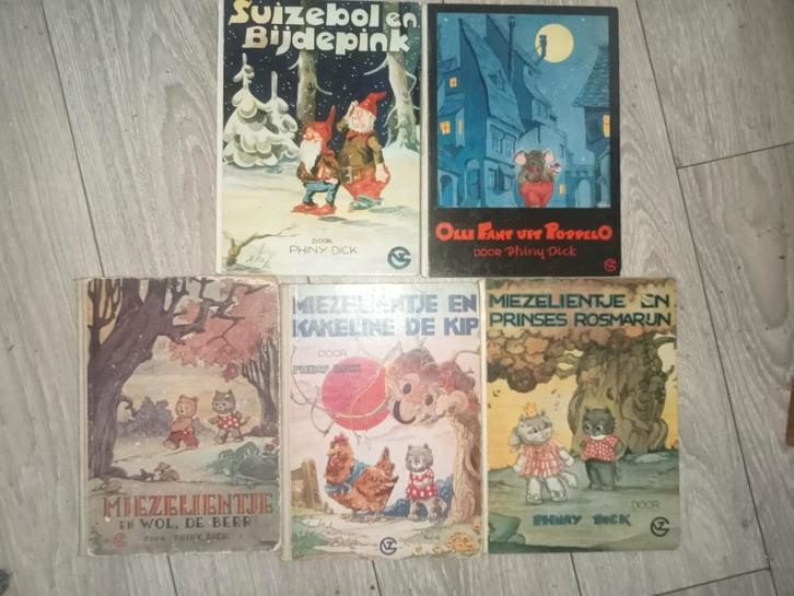Vintage kinderboeken van Phiny Dick - Miezielientje, Boeken, Stripboeken, Gelezen, Ophalen of Verzenden
