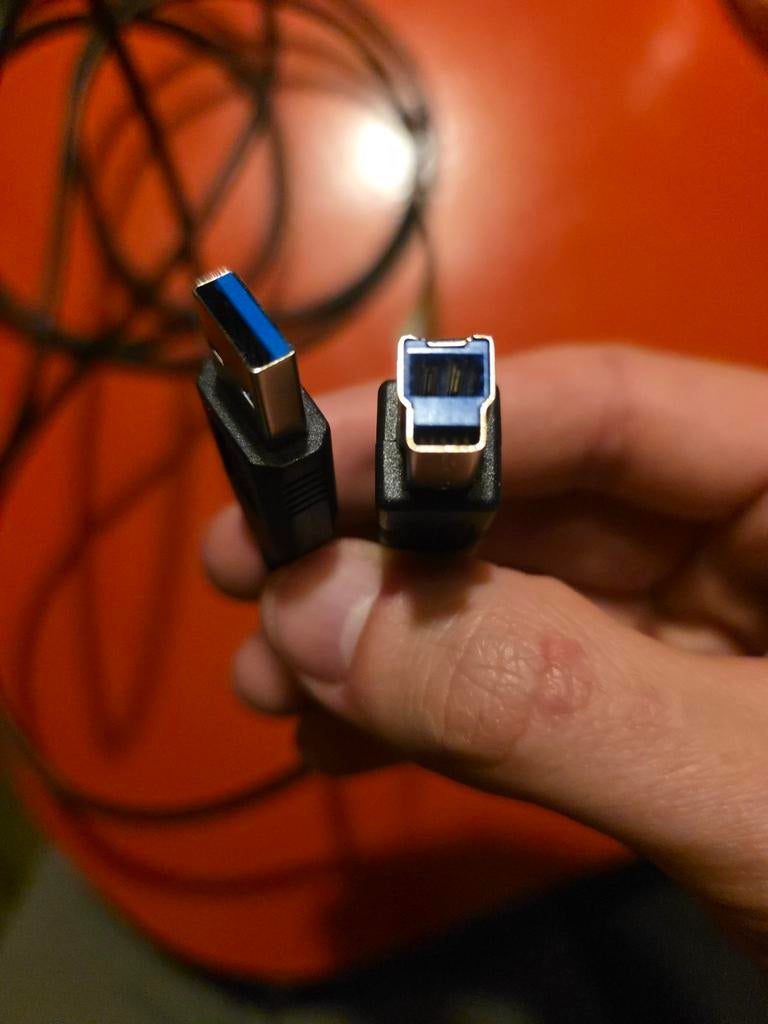 USB 3.0 [ A male -> B male ] 3 meter lang, Computers en Software, Pc- en Netwerkkabels, Nieuw, Ophalen