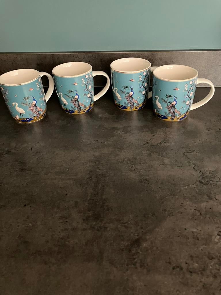 Siaki 4x mok, Huis en Inrichting, Keuken | Servies, Keramiek, Ophalen of Verzenden, Zo goed als nieuw, Overige stijlen