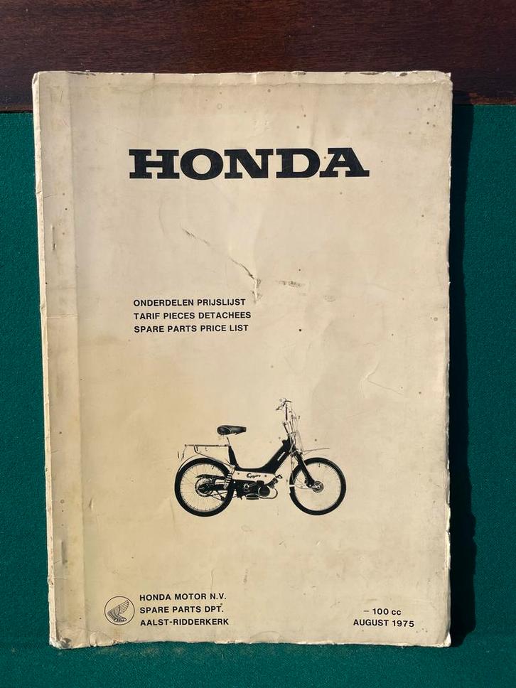 Honda PA50 Camino Onderdelenlijst - Augustus 1975, Auto diversen, Handleidingen en Instructieboekjes, Ophalen of Verzenden