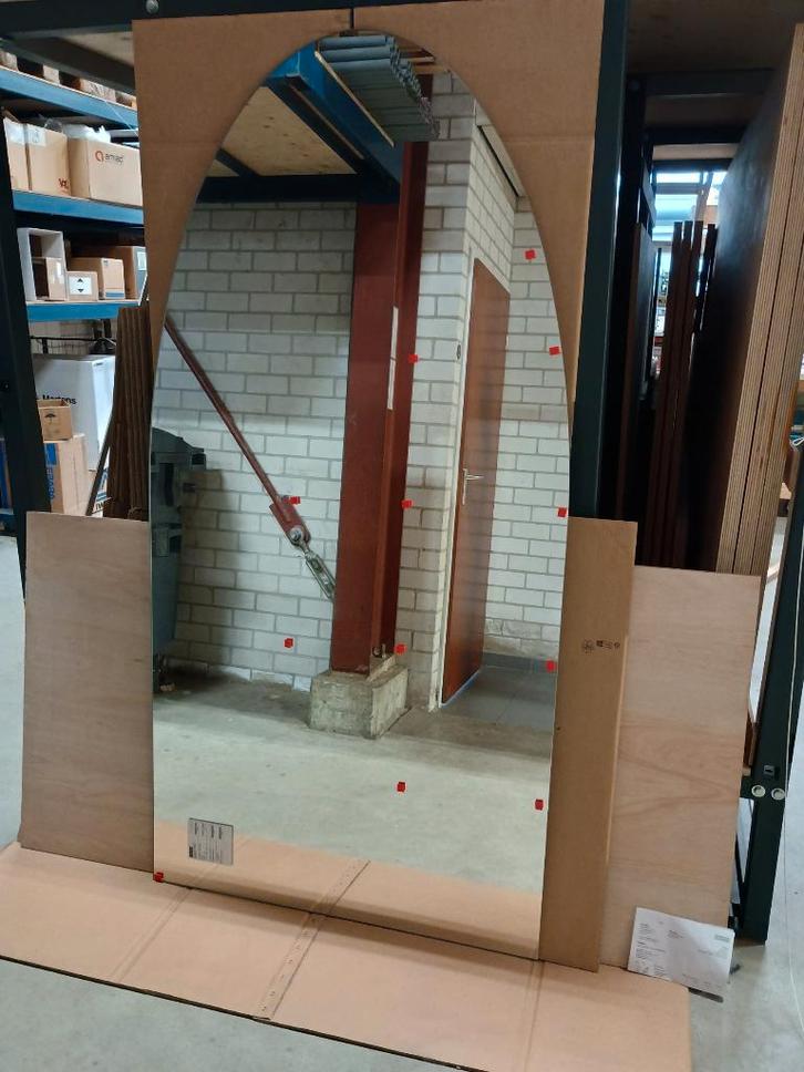 Spiegel 2x1 m Halfovaal/kerkraam model, Huis en Inrichting, Woonaccessoires | Spiegels, Nieuw, 75 tot 100 cm, 150 tot 200 cm, Ovaal