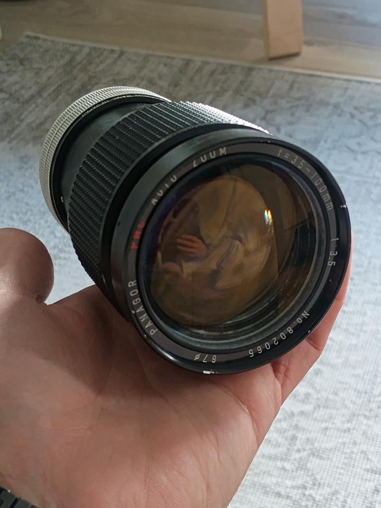 Panagor PMC 35-100mm f/3.5 Canon FD lens voor Canon AE-1, Ophalen of Verzenden, Gebruikt, Overige typen, Zoom
