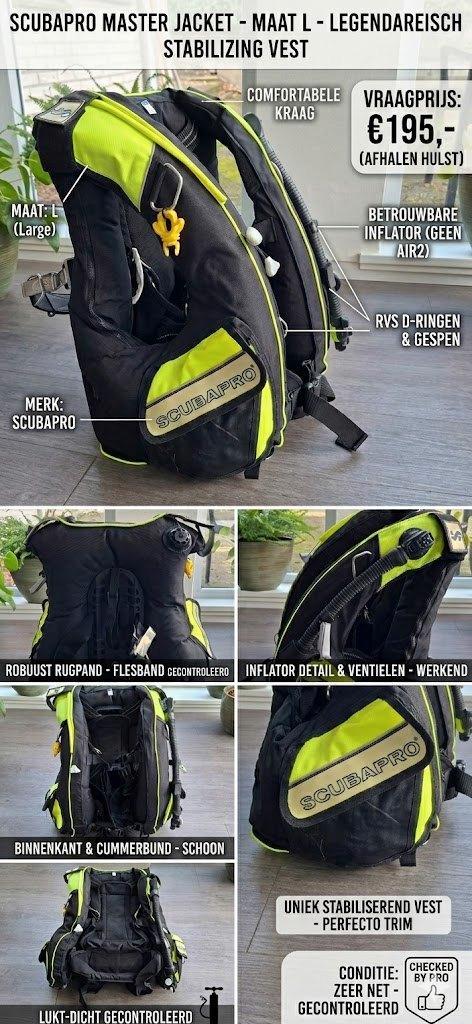 Master Jacket - Legendarisch Stabilizing BCD - Maat L, Watersport en Boten, Duiken, Gebruikt, Trimvest of Wing, Ophalen of Verzenden