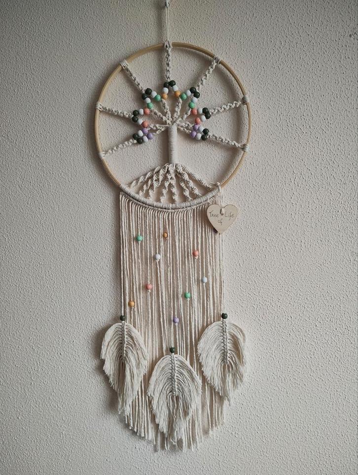 Handgemaakte macramé Tree of Life. Sisters Forever., Huis en Inrichting, Woonaccessoires | Wanddecoraties, Nieuw, Ophalen of Verzenden