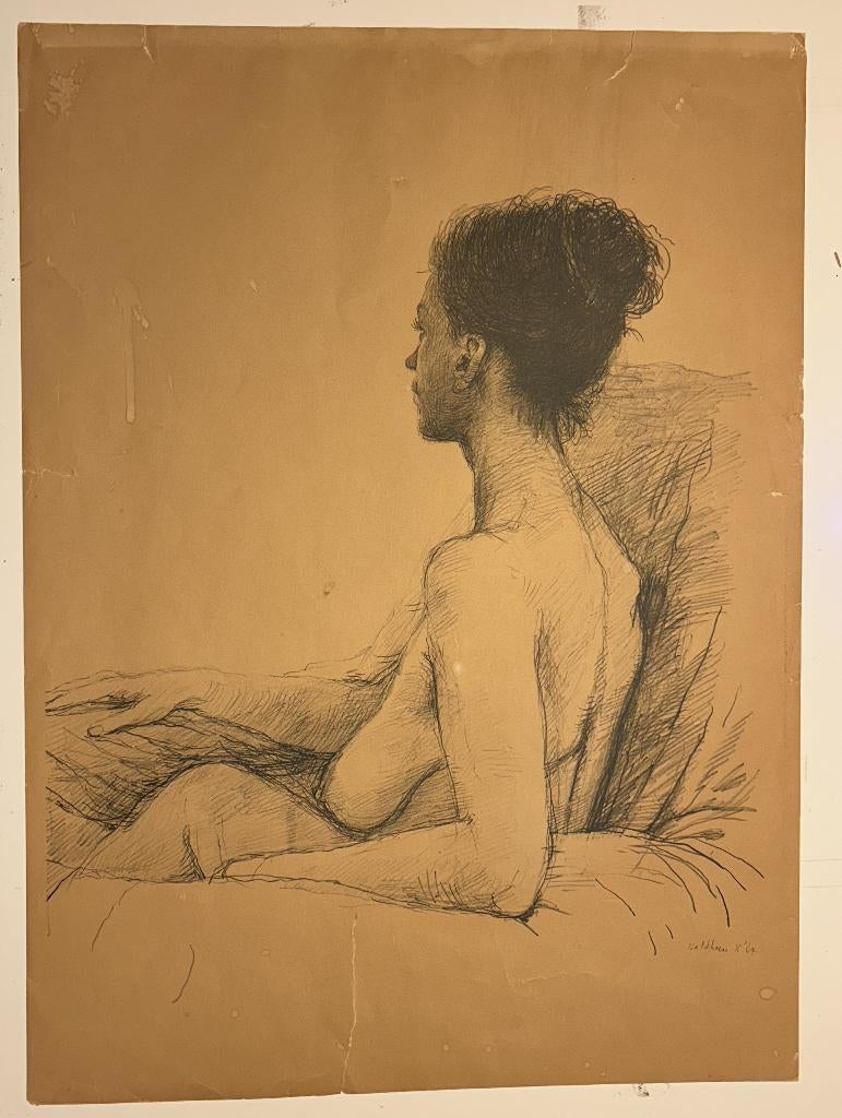 Naaktstudie – 1964 (Sonja van Beers) - Aat Veldhoen, Ophalen of Verzenden