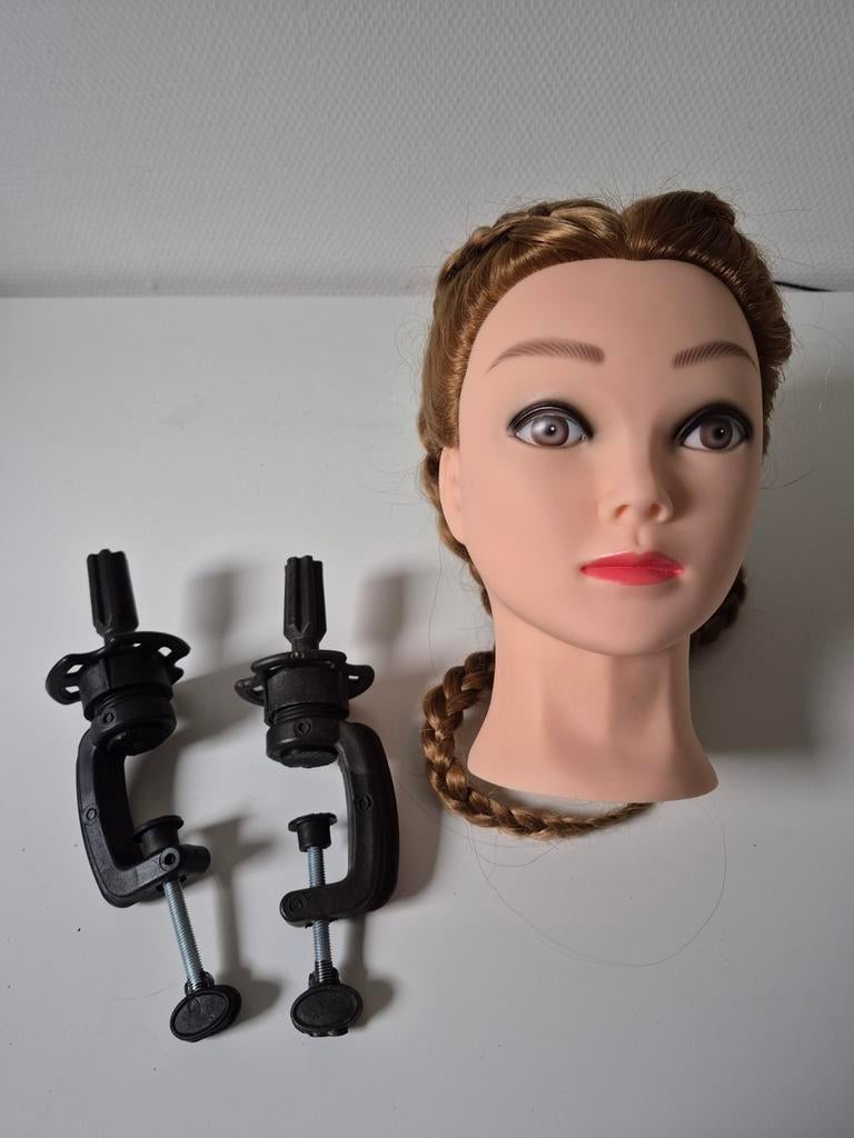 Kappershoofd met statief - Oefenhoofd voor haarstyling, Ophalen of Verzenden, Gebruikt, Overige typen