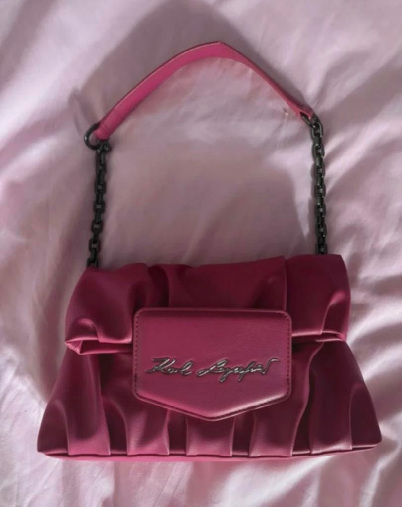Karl lagerfeld tas, Sieraden, Tassen en Uiterlijk, Tassen | Damestassen, Ophalen of Verzenden, Zo goed als nieuw, Roze, Handtas