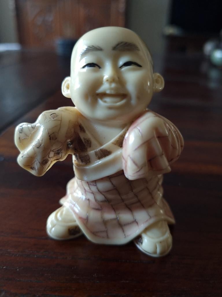 Chinees Feng Shui Beeldje van Zotje., Antiek en Kunst, Ophalen of Verzenden
