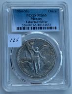 1984 Mexico Onza Libertad 1 oz Silver PCGS MS65 (48334832), Ophalen, Midden-Amerika, Losse munt, Zilver