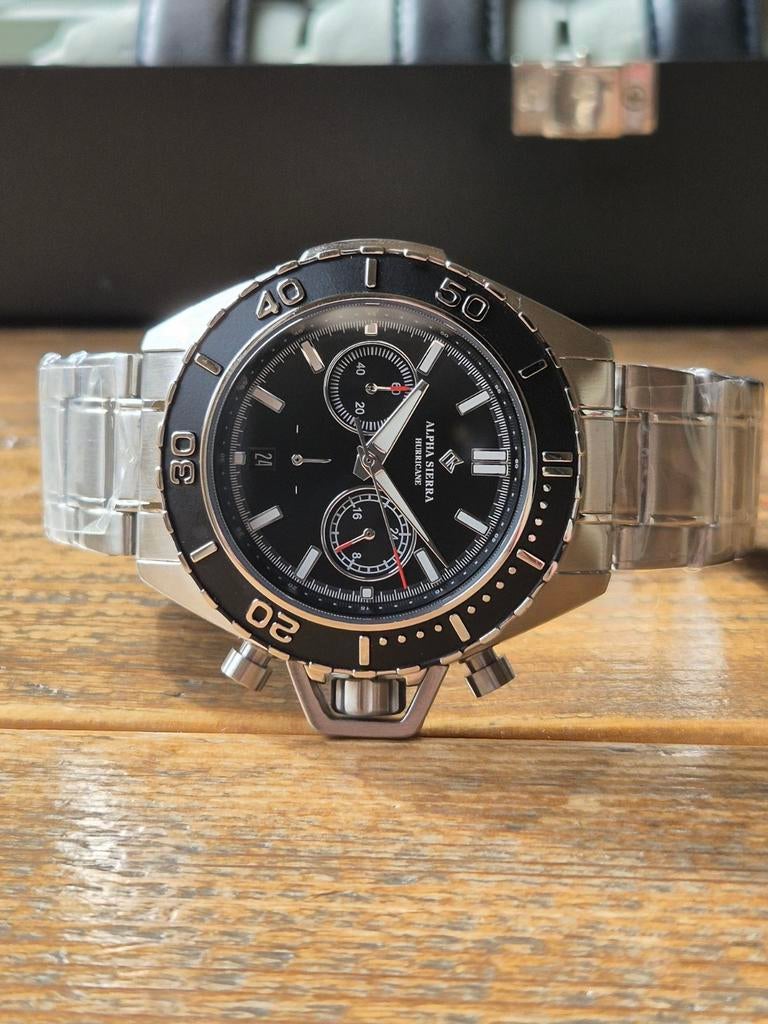 Alpha Sierra Hurricane herenhorloge, Staal, Polshorloge, Nieuw, Ophalen of Verzenden