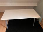 IKEA GALANT Wit bureau 160 x 80 cm metalen poten, Ophalen, In hoogte verstelbaar, Gebruikt, Bureau