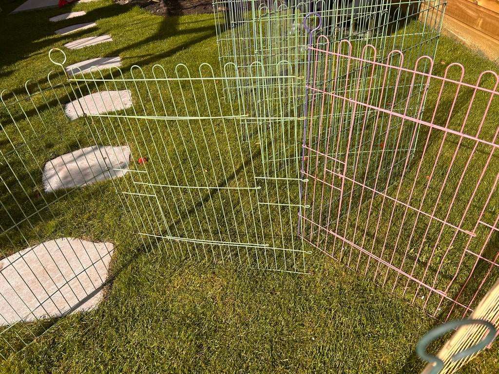 Konijnenren / konijnenhekjes 2 sets, Dieren en Toebehoren, Ophalen, 110 cm of meer, Ren