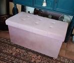 Fluwelen opbergkist roze, Ophalen, 50 tot 100 cm, Zo goed als nieuw, Minder dan 50 cm