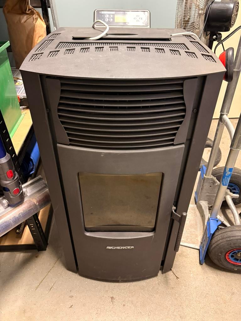 Pellet kachel 8,8kw schenger, Huis en Inrichting, Ophalen, Gebruikt, Overige brandstoffen, Pelletkachel