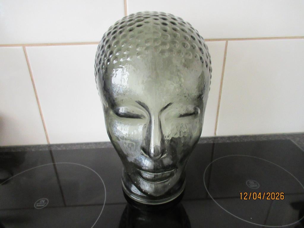 VINTAGE GLAZEN HOOFD voor HOEDEN , KOPTELEFOON, PRUIK, Ophalen of Verzenden