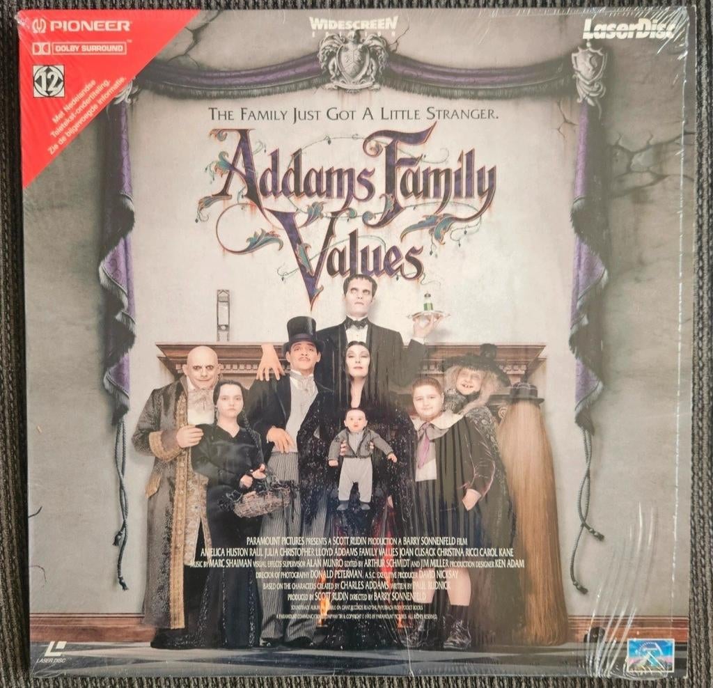 Addams Family Values LaserDisc - Nieuw in verpakking, Vanaf 12 jaar, Ophalen of Verzenden, Nieuw in verpakking
