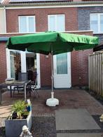 Groene parasol met voet, Ophalen of Verzenden