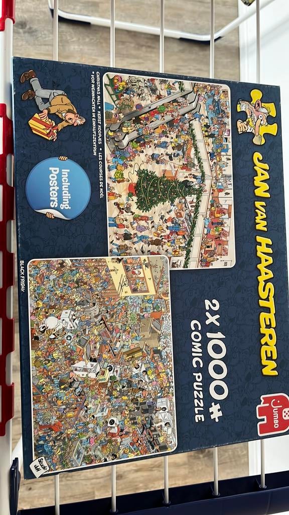 Jan van haasteren 2x 1000 stukjes, Hobby en Vrije tijd, Denksport en Puzzels, Ophalen of Verzenden, 500 t/m 1500 stukjes, Zo goed als nieuw