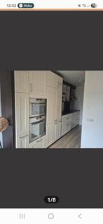 Keuken creme met donkerbruin, Ophalen, Gebruikt, Graniet of Steen, Enkelwandige keuken