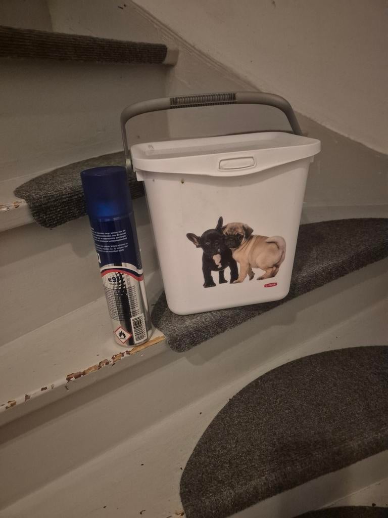 Witte emmer met puppy sticker, Ophalen of Verzenden, Kunststof