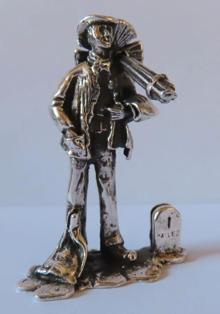 Uit inboedel: Massieve sterling menukaartenhouder, incl verz, Antiek en Kunst, Antiek | Goud en Zilver, Zilver, Verzenden