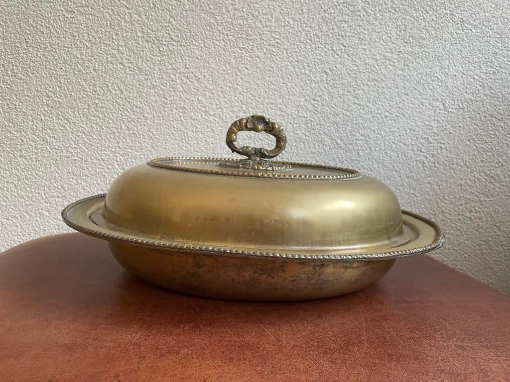 Grote antieke cloche dekschaal, Antiek en Kunst, Ophalen of Verzenden
