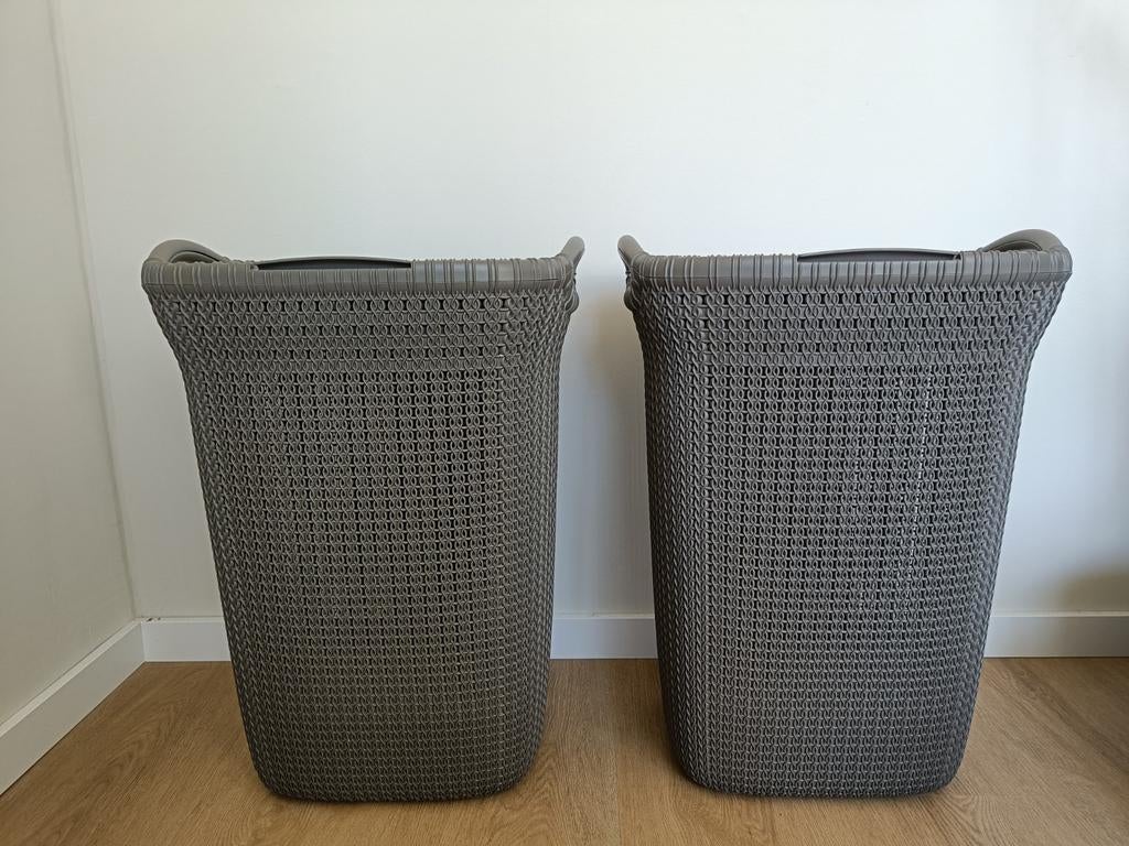 2 Curver wasmanden - Grijs, Ophalen, Zo goed als nieuw, Minder dan 85 cm