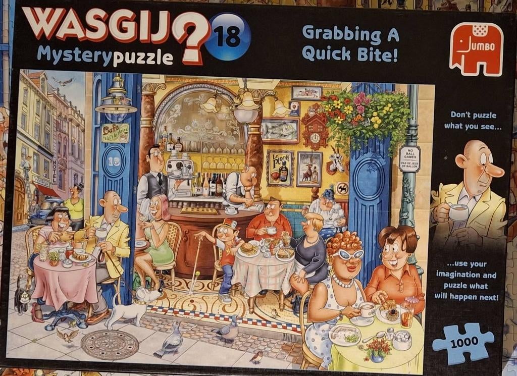 Wasgij puzzels, 2 stuks a 1000, 15 euro, Hobby en Vrije tijd, Denksport en Puzzels, Ophalen of Verzenden, 500 t/m 1500 stukjes