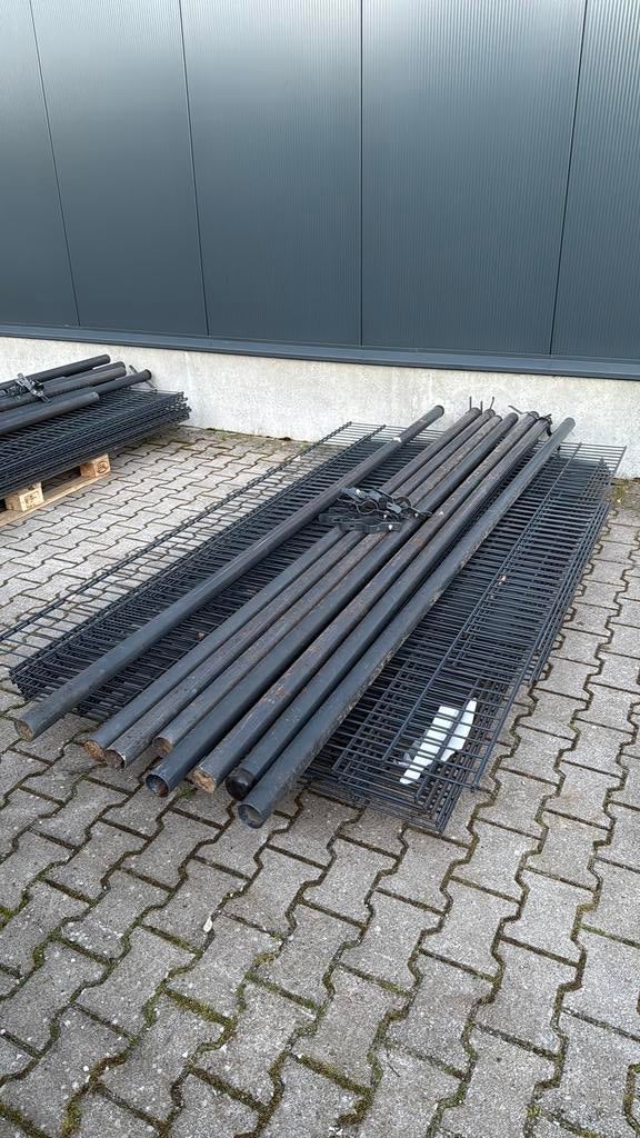 6 stuks dubbelstaafmat hekwerk 8-6-8 (120cm), Ophalen, Zo goed als nieuw, IJzer, Dubbelstaafmat hekwerk