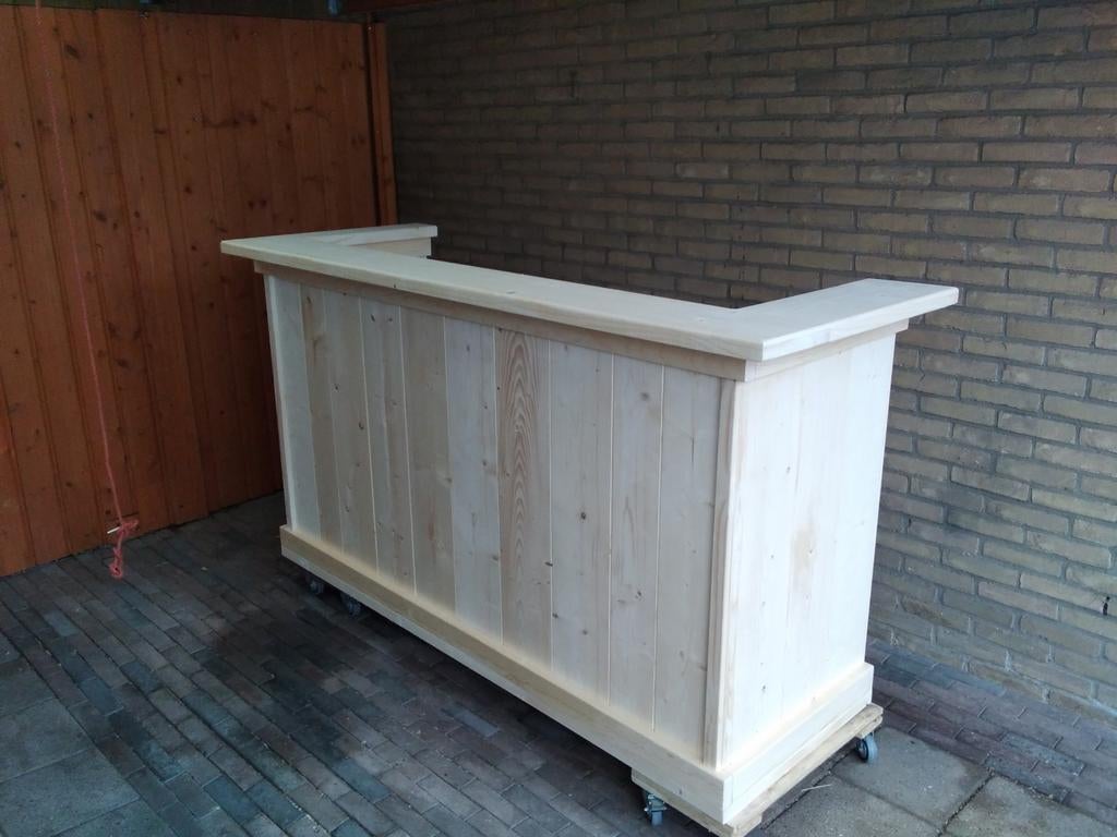 Steigerhouten Bar / Balie / Statafel voor Mancave toonbank, Huis en Inrichting, Barren, Ophalen, Nieuw