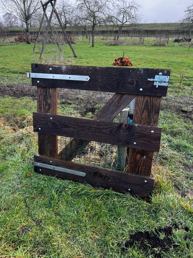 Houten tuinpoort - Diverse stijlen en maten, Ophalen, Gebruikt, Hout, Tuinhek